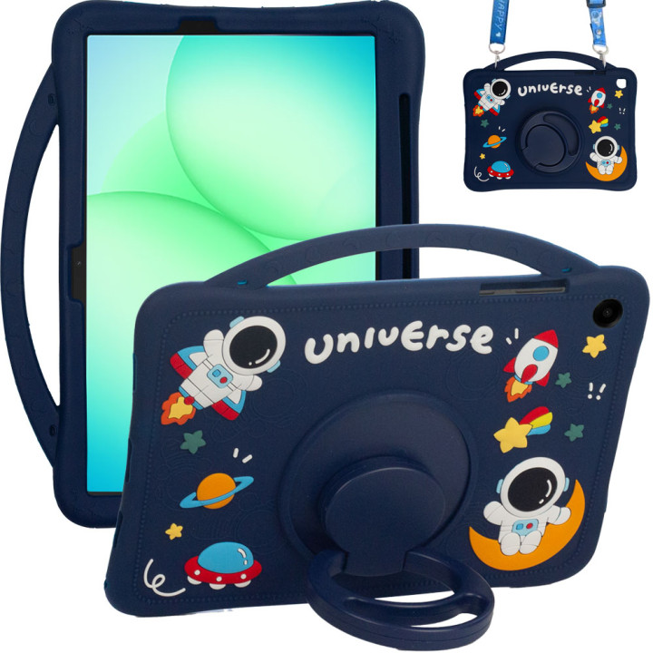 Дитячий чохол для Samsung Galaxy Tab A11+ 11" SM-X230, SM-X236 Galeo Cartoon Space з ремінцем