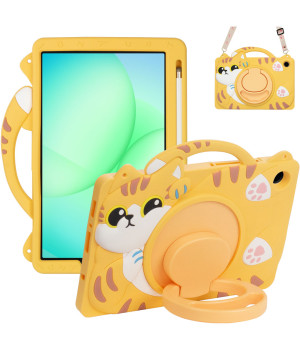 Дитячий чохол для Samsung Galaxy Tab A11 8.7" SM-X130, SM-X135 Galeo Cartoon Cat з ремінцем