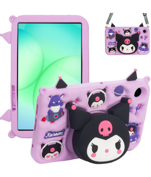 Дитячий чохол для Samsung Galaxy Tab A11 8.7" SM-X130, SM-X135 Galeo Cartoon Kuromi з ремінцем