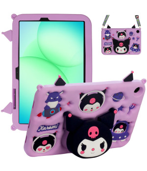 Детский чехол для Samsung Galaxy Tab A11+ 11" SM-X230, SM-X236 Galeo Cartoon Kuromi с ремешком