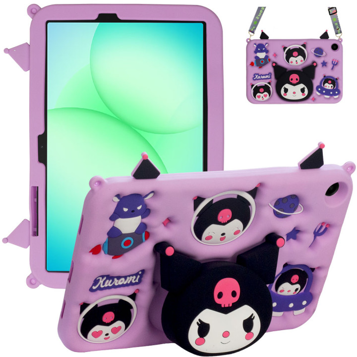 Дитячий чохол для Samsung Galaxy Tab A11+ 11" SM-X230, SM-X236 Galeo Cartoon Kuromi з ремінцем