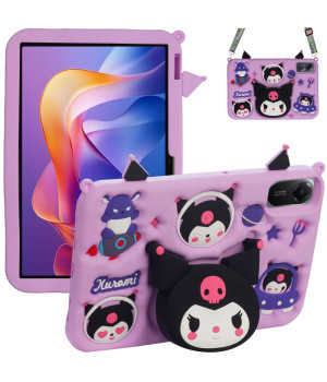 Дитячий чохол для Xiaomi Redmi Pad 2 (2025) 11" Galeo Cartoon Kuromi з ремінцем
