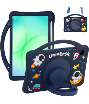 Дитячий чохол для Samsung Galaxy Tab A11 8.7" SM-X130, SM-X135 Galeo Cartoon Space з ремінцем