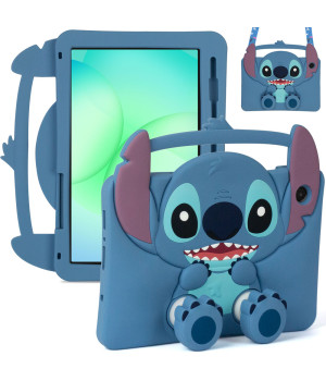 Детский чехол для Samsung Galaxy Tab A11 8.7" SM-X130, SM-X135 Galeo Cartoon Kuromi с ремешком
