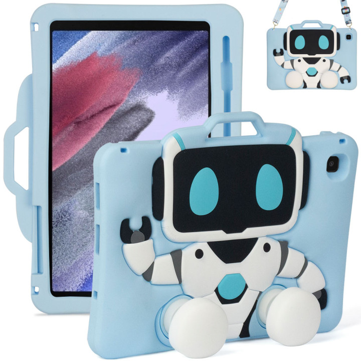 Дитячий чохол для Samsung Galaxy Tab A7 Lite 8.7" SM-T220, SM-T225 Galeo Cartoon Robot з ремінцем