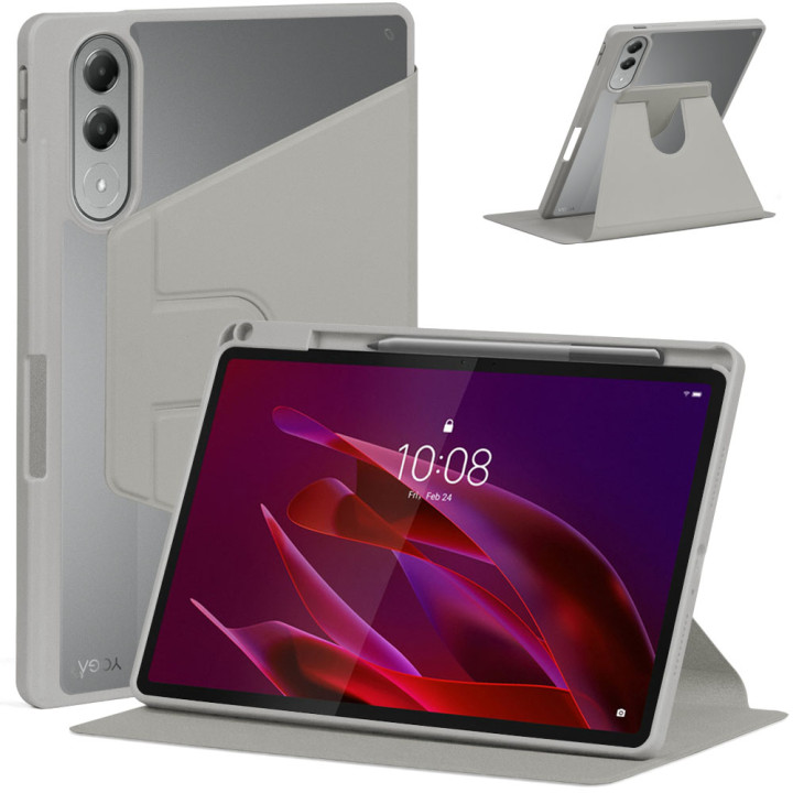 Чехол Galeo Hybrid Rotating with Stylus Holder для  Lenovo Yoga Tab 11.1" (2025) TB710FU / Xiaoxin Pad Pro GT Grey
