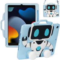 Дитячий чохол для Apple iPad 7/8/9 10.2" (2019/2020/2021) Galeo Cartoon Robot з ремінцем