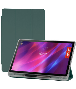 Чохол Galeo TPU Trifold with Stylus Holder для Lenovo Tab P11 TB-J606F / P11 Plus TB-J616F Dark Green
