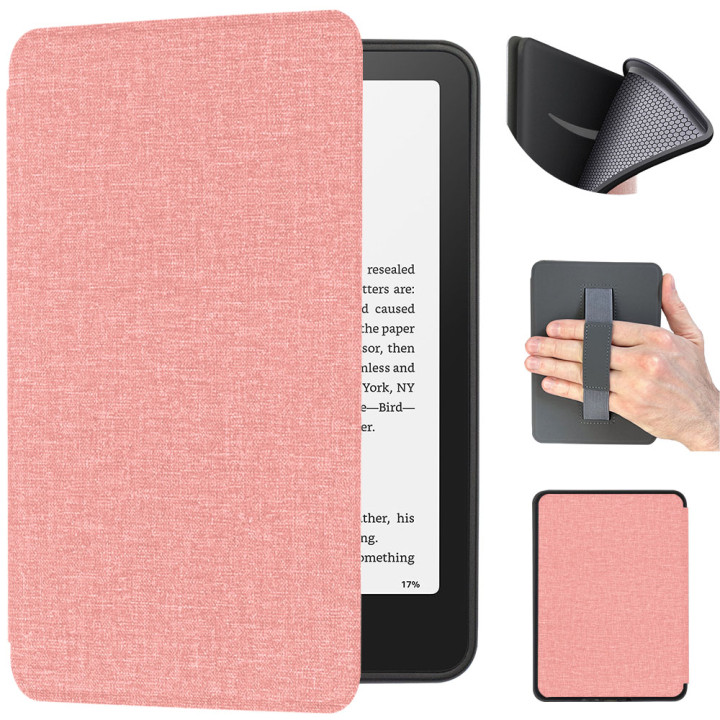 Чохол Galeo TPU Folio with Handstrap для Amazon Kindle Paperwhite 12th Gen 7" (2024) / Kindle Colorsoft Textile Pink