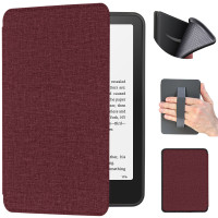 Чохол Galeo TPU Folio with Handstrap для Amazon Kindle Paperwhite 12th Gen 7" (2024) / Kindle Colorsoft Textile Wine Red