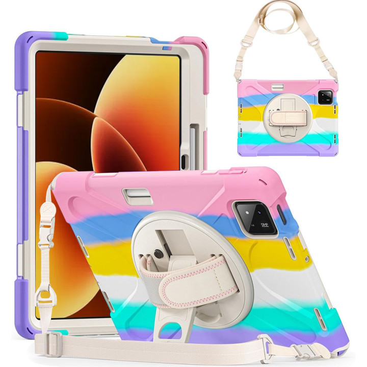 Противоударный чехол Galeo Heavy Duty для Xiaomi Pad 8 / Pad 8 Pro / Pad 7 / Pad 7 Pro 11.2" Rainbow