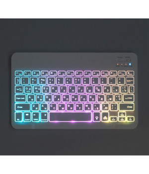 Bluetooth клавиатура с подсветкой для планшета Galeo Backlit RGB (En+Ua+Ru) White