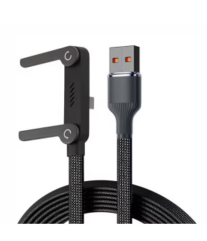 Кабель для зарядки 2-в-1 со встроенным держателем-подставкой, 1.5 м, USB - Type C