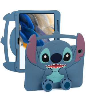 Детский чехол для Samsung Galaxy Tab A8 10.5" SM-X200, SM-X205 Galeo Cartoon Blue Buddy с ремешком