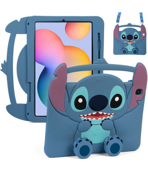 Дитячий чохол для Samsung Galaxy Tab S6 Lite 10.4" (2020/2022/2024) Galeo Cartoon Blue Buddy ремінцем