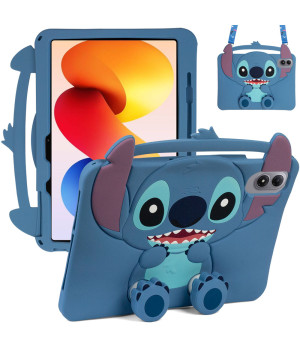 Детский чехол для Xiaomi Redmi Pad 2 Pro 12.1" / Redmi Pad Pro Galeo Cartoon Blue Buddy с ремешком