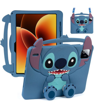 Детский чехол для Xiaomi Pad 8 / Pad 7 11.2" Galeo Cartoon Blue Buddy с ремешком