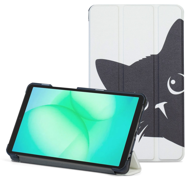 Чохол Galeo Slimline Print для Samsung Galaxy Tab A11 (2025) / Tab A9 8.7" Black Cat