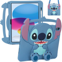 Дитячий чохол для Apple iPad 11 (2025) /10th Gen 10.9" (2022) Galeo Cartoon Blue Buddy з ремінцем