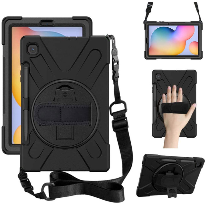 Противоударный чехол Galeo Heavy Duty для Samsung Galaxy Tab S6 Lite SM-P610, SM-P615 Black
