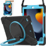 Чохол з ручкою-підставкою Galeo Anti-Drop для Apple iPad 9/8/7 10.2" (2021/2020/2019) Black/Cyan