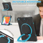 Чохол з ручкою-підставкою Galeo Anti-Drop для Apple iPad 9/8/7 10.2" (2021/2020/2019) Black/Cyan