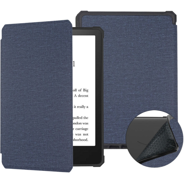 Чохол Galeo TPU Folio для Amazon Kindle Paperwhite 11th Gen 6.8" (2021) Textile Dark Blue
