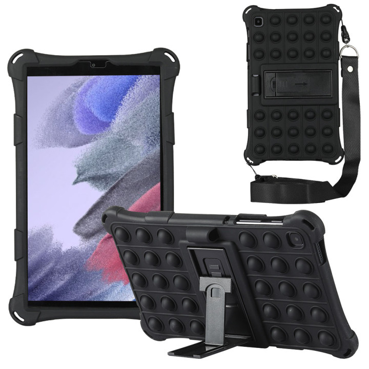 Силиконовый чехол Galeo Pop It для Samsung Galaxy Tab A7 Lite 8.7 SM-T220, T225 Black