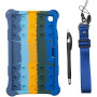 Силиконовый чехол Galeo Pop It для Samsung Galaxy Tab A7 Lite 8.7 SM-T220, T225 Rainbow Dark Blue
