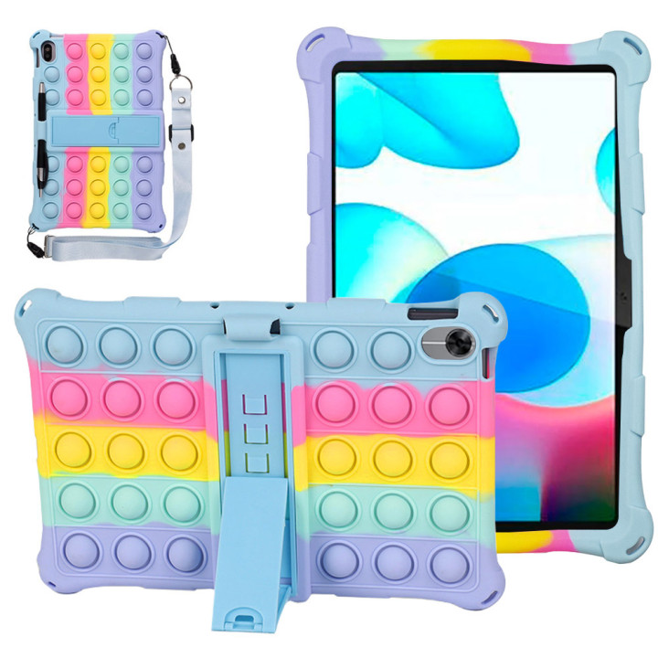 Силіконовий чохол Galeo Pop It для realme Pad 10.4 Rainbow Light Blue