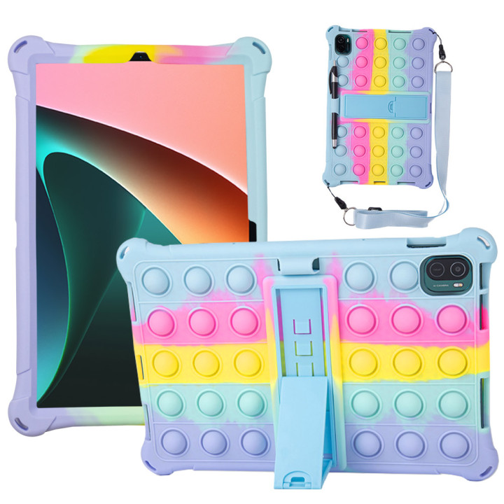 Силіконовий чохол Galeo Pop It для Xiaomi Pad 5 / Pad 5 Pro Rainbow Light Blue