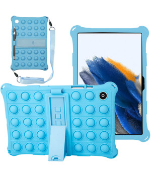 Силиконовый чехол Galeo Pop It для Samsung Galaxy Tab A8 10.5 SM-X200, SM-X205 Blue