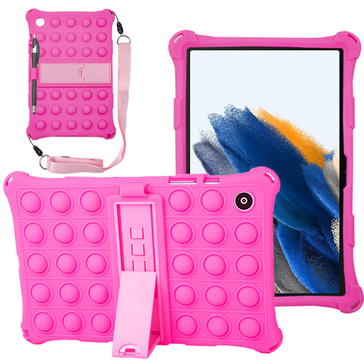 Силиконовый чехол Galeo Pop It для Samsung Galaxy Tab A8 10.5 SM-X200, SM-X205 Pink