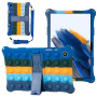 Силиконовый чехол Galeo Pop It для Samsung Galaxy Tab A8 10.5 SM-X200, SM-X205 Rainbow Dark Blue