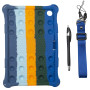 Силиконовый чехол Galeo Pop It для Samsung Galaxy Tab A8 10.5 SM-X200, SM-X205 Rainbow Dark Blue