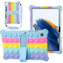 Силиконовый чехол Galeo Pop It для Samsung Galaxy Tab A8 10.5 SM-X200, SM-X205 Rainbow Light Blue