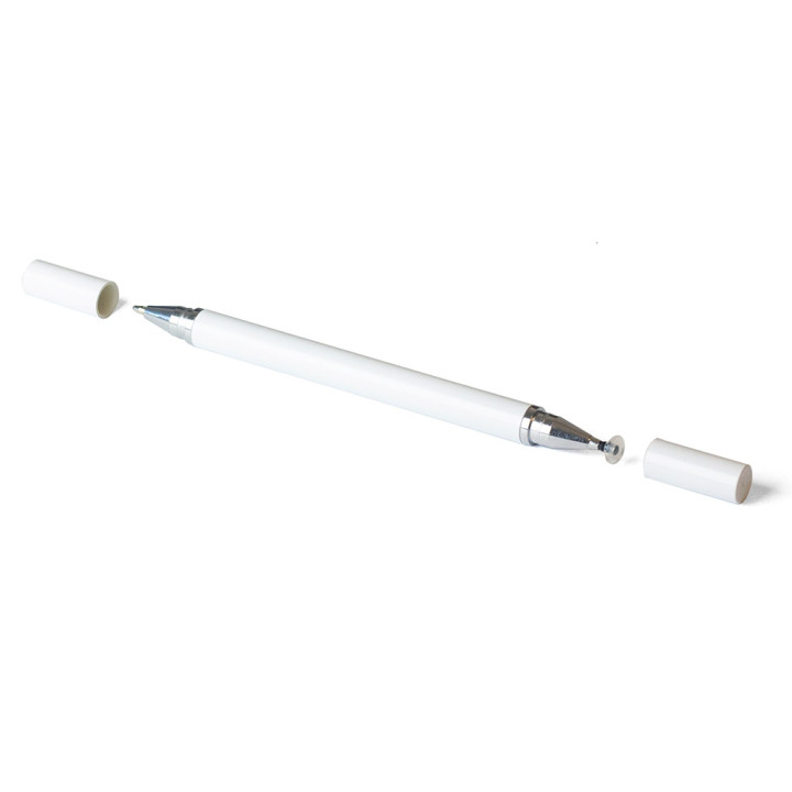 Стилус ємнісний з кульковою ручкою Galeo Silicone Disc Tip + Ballpoint Pen White