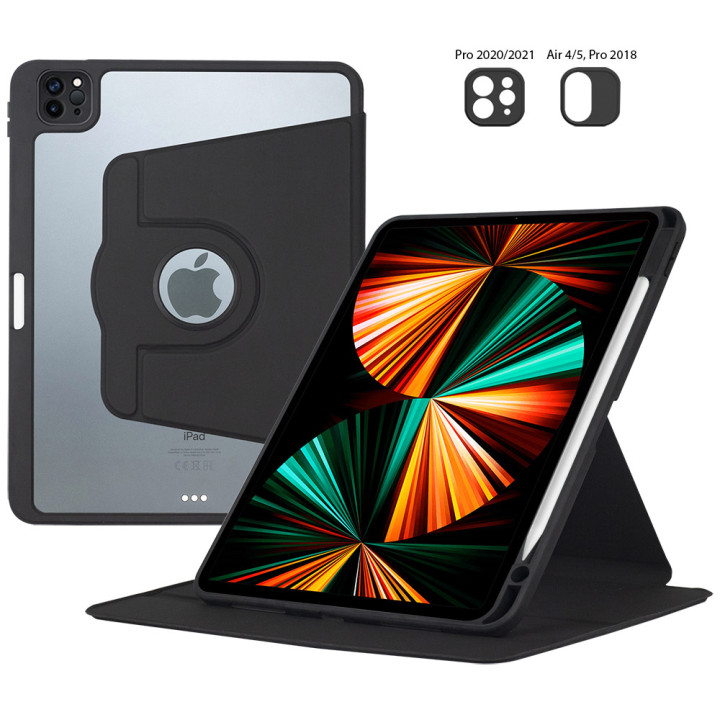 Чохол Galeo Hybrid Rotating Stand для Apple iPad Air 11 (2024/2025), Air 4/5, iPad Pro 11 Black