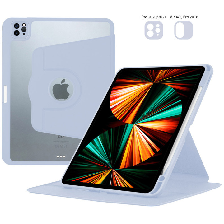 Чохол Galeo Hybrid Rotating Stand для Apple iPad Air 11 (2024/2025), Air 4/5, iPad Pro 11 Light Blue