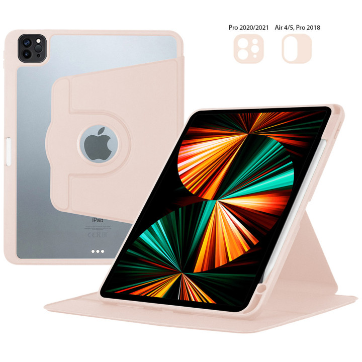 Чохол Galeo Hybrid Rotating Stand для Apple iPad Air 11 (2024/2025), Air 4/5, iPad Pro 11 Powder Pink