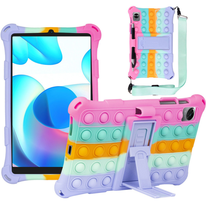 Силіконовий чохол Galeo Pop It для realme Pad mini 8.7 (2022) Rainbow Pink