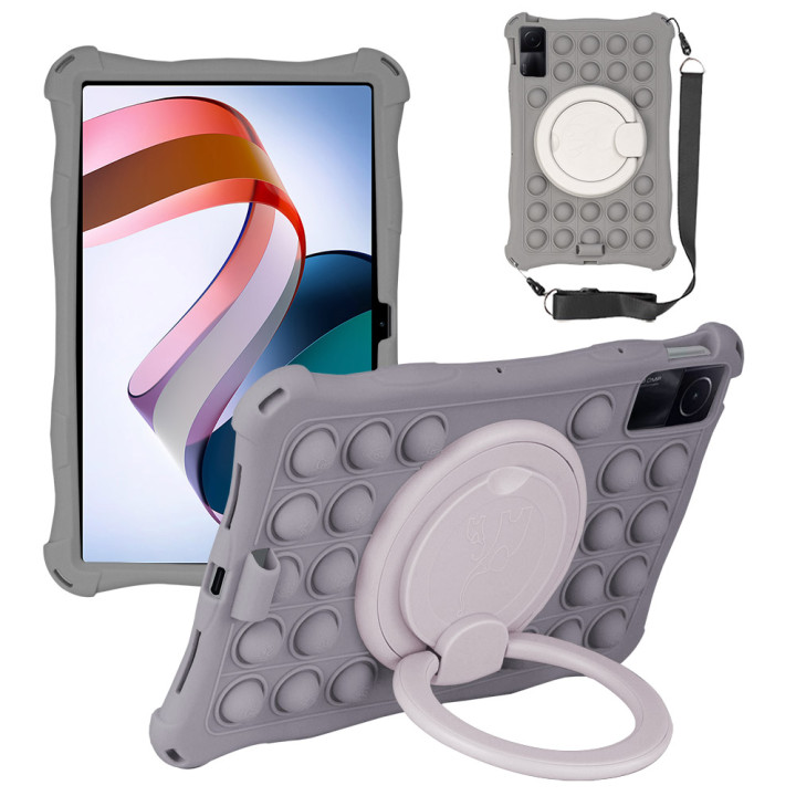 Силіконовий чохол Galeo Pop It with Handle для Xiaomi Redmi Pad 10.61" Grey