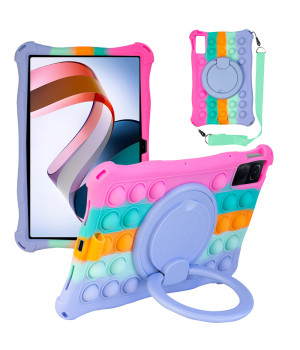 Силіконовий чохол Galeo Pop It with Handle для Xiaomi Redmi Pad 10.61" Rainbow Pink