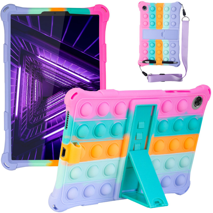 Силіконовый чохол Galeo Pop It для Lenovo Tab M10 FHD Plus 10.3" TB-X606F, TB-X606X Rainbow Pink