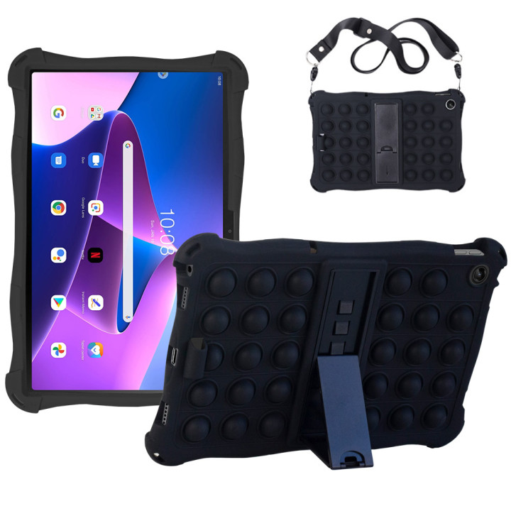 Силіконовый чохол Galeo Pop It для Lenovo Tab M10 Plus 3rd Gen 10.6" TB-125F, TB-128F Black