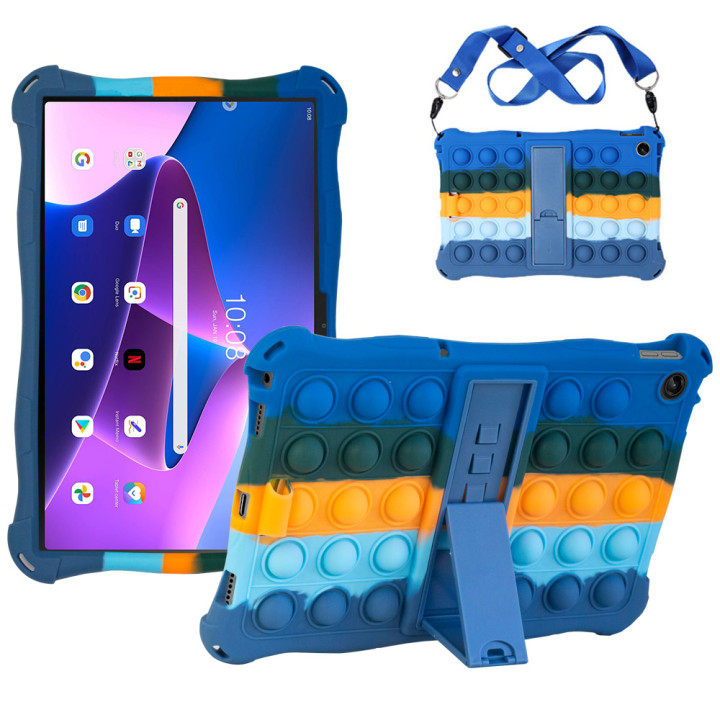 Силиконовый чехол Galeo Pop It для Lenovo Tab M10 Plus 3rd Gen 10.6" TB-125F, TB-128F Rainbow DB
