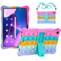 Силіконовый чохол Galeo Pop It для Lenovo Tab M10 Plus 3rd Gen 10.6" TB-125F, TB-128F Rainbow Pink