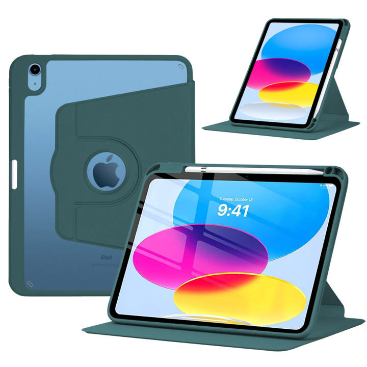 Чохол Galeo Hybrid Rotating Stand для Apple iPad 11 (2025) / iPad 10 (2022) 10.9" Dark Green