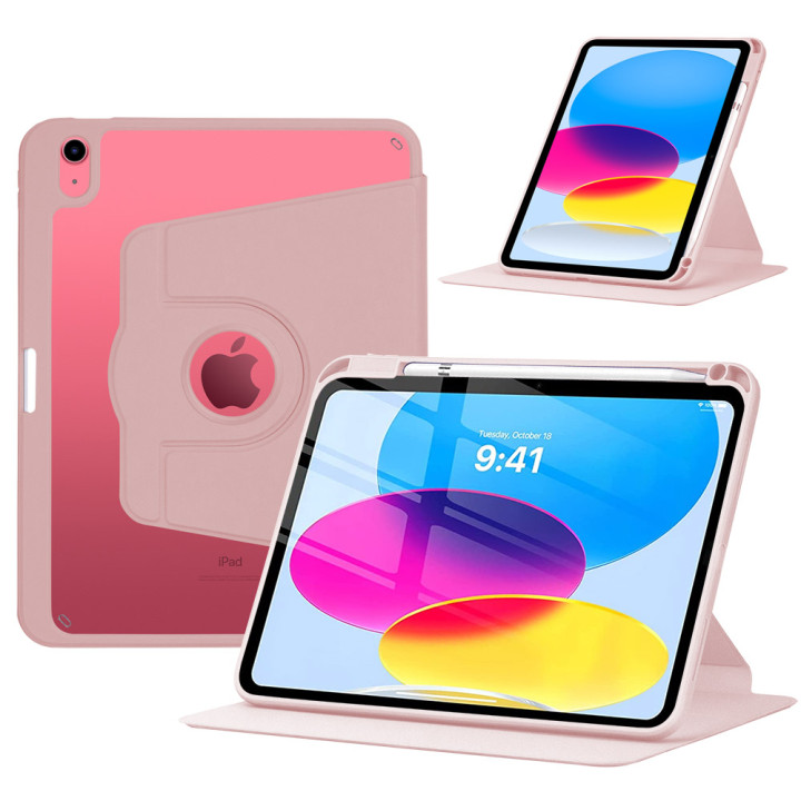 Чехол Galeo Hybrid Rotating Stand для Apple iPad 11 (2025) / iPad 10 (2022) 10.9" Pink