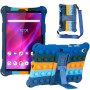 Силіконовый чохол Galeo Pop It для Lenovo Tab M8 1-3 Gen (TB-8505, 8705, 8506) Rainbow Dark Blue